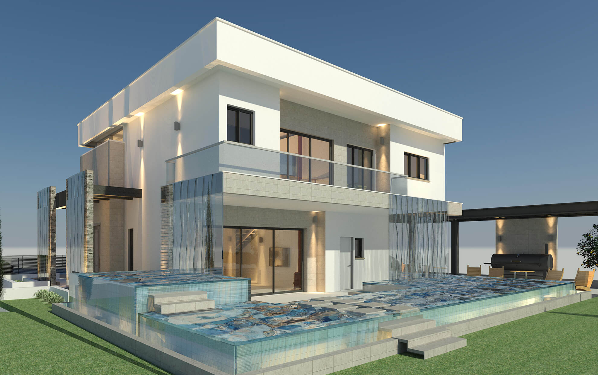 בית עם בריכת שחייה בעמק הירדן  - דניאל ב. אדריכלות